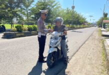 Menumbuhkan Kesadaran dan Kepatuhan Pengendara, Sat Lantas Polres Pasangkayu Gelar Penindakan Terhadap Pelanggar Lalu Lintas