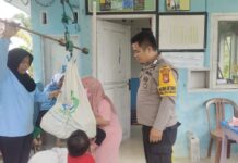 Cegah Balita Stunting, Bhabinkamtibmas Polsek Sarudu Pantau Kegiatan Posyandu