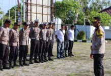 Operasi Mantap Praja 2024 : Kabag Ops Polres Pasangkayu Pimpin Apel Pengecekan Pengamanan Pendaftaran Paslon Bupati dan Wakil Bupati 2024