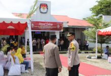 Kapolres Pasangkayu Pantau Langsung Pengamanan Pendaftaran Pilkada di Kantor KPU Pasangkayu