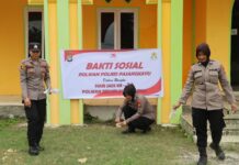 Polwan Polres Pasangkayu Gelar Kerja Bakti Religi dan Bakti Sosial, Sambut Hari Jadi ke-76,