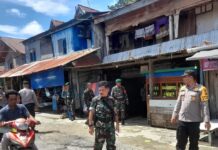 Ciptakan Situasi Harkamtibmas Kondusif Jelang Pilkada Serentak, Kapolsek Baras Pimpin Langsung Patroli Bersama TNI