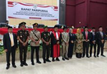 Wakili Kapolres Pasangkayu, Kabag Ren Hadiri Rapat Paripurna Pengucapan Sumpah Janji Pimpinan DPRD Kabupaten Pasangkayu