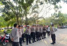 Polres Pasangkayu Gabungan Polsek Pasangkayu Pengamanan Jalan Dan Senam Sehat Dalam Rangka HKN Ke-60 Kabupaten