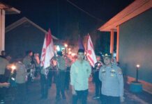 Polres Pasangkayu Kawal dan Amankan Pawai Obor Peringati Hari Pahlawan