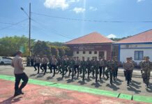 Polres Pasangkayu Bersama Kodim 1427/Pasangkayu Gelar Latihan Dalmas Bersama Kesiapan Pilkada Serentak 2024