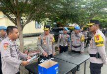 Personel Polres Pasangkayu Simpan Senjata Api, Kedepankan Pengamanan Pilkada Secara Humanis