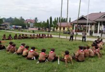 Kapolsubsektor Sarjo Bersama Bhabinkamtibmas Polsek Bambalamotu Pantau Kegiatan Latgab Pramuka