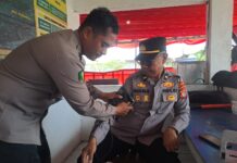 Pastikan Kesehatan Tetap Fit, Subsatgas Dokkes Ops Lilin Marano 2024 Cek Kesehatan Anggota Pos PAM