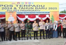 Karoops Polda Sulbar Tinjau Posko Terpadu dan Pos Pengamanan Ops Lilin Marano 2024 di Pasangkayu