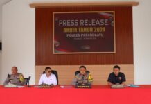 Press Release Akhir Tahun, Gangguan Kamtibmas di Pasangkayu Alami Penurunan
