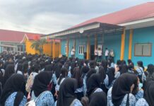 Sat Res Narkoba Polres Pasangkayu Sosialisasi P4GN depan Siswa SMA 1 Pasangkayu.