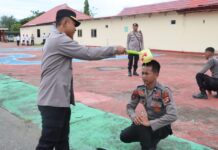 Polres Pasangkayu Laksanakan Tradisi Penjemputan Bintara Remaja Polri Angkatan 51