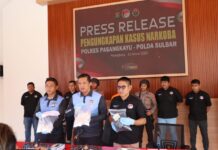Polres Pasangkayu Press Release Ungkap Kasus 755,4 gram Sabu-sabu