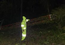 Bhabinkamtibmas Polsek Bambalamotu Pantau Tower Stasiun Radio Pemancar Tumbang