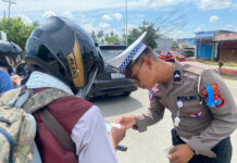 OPS Keselamatan, Personel Sat Lantas Polres Pasangkayu Tertibkan Kendaraan