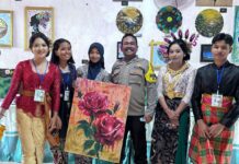 Bhabinkamtibmas Polsek Baras Amankan Kegiatan Pameran Seni Rupa dan Kerajinan Tangan SMA 1 Bulutaba