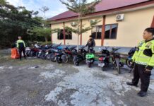 Polres Pasangkayu Amankan 14 Unit Motor Yang Terlibat Balap Liar di Pedanda