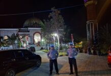 Sat Lantas Polres Pasangkayu Terus Lakukan Pengamanan Sholat Tarawih Selama Ramadhan
