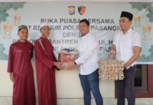 Sat Reskrim Polres Pasangkayu Gelar Buka Puasa Bersama dan Penyerahan Sembako Kepada Anak Pondok Pesantren