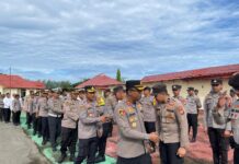 Kapolres Pasangkayu Gelar Halal Bihalal Bersama Anggota di Lapangan Apel