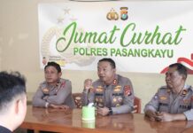Sharing Informasi, Polres Pasangkayu Jumat Curhat Bersama Masyarakat