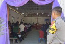 Memperingati Kenaikan Isa Almasih Polres Pasangkayu Pengamanan Ibadah di Gereja