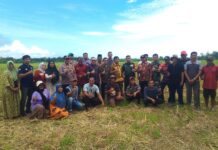 Kapolsek Bambalamotu Hadiri Syukuran Gapoktan Desa Kasoloang Setelah Panen Raya