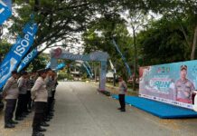 Siap Amankan Rangkaian Bhayangkara Run 2025, Polres Pasangkayu Kerahkan Kekuatan Penuh di Alun-Alun Kota”