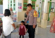 Polsek Baras Lakukan Pendampingan Giat Posyandu Untuk Cegah Stunting Di Desa Singgani