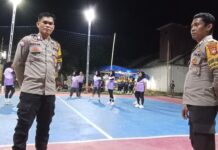 Pengamanan Pertandingan Volly Ball Antar Dusun Di Kecamatan Bambalamotu Berjalan Aman Dan Lancar