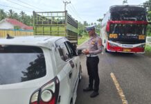 10 Pelanggar Terjaring Operasi Patuh Marano 2025 di Martajaya, Sat Lantas Polres Pasangkayu Tegas namun Humanis”