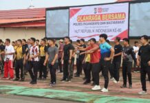 Semarak Kemerdekaan, Polres Pasangkayu Gelar Olahraga Bersama Masyarakat Sambut HUT RI Ke-80