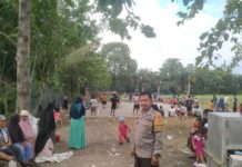 Semarak Patriotisme, Polsek Sarudu Gelar Pertandingan Olahraga Bersama Masyarakat di Desa Tirtabuana