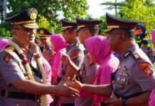 Kapolres Pasangkayu Turut Hadir Sambut Kedatangan Kapolda Sulbar Baru