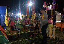 Bhabinkamtibmas Sambangi Perkemahan Pramuka, Pastikan Rasa Aman Untuk Para Peserta