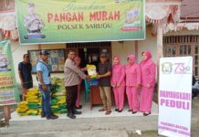 Beras Murah Diserbu Warga, 2,5 Ton Ludes dalam 2 Jam di Gerakan Pangan Murah Polres Pasangkayu