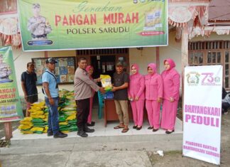 Beras Murah Diserbu Warga, 2,5 Ton Ludes dalam 2 Jam di Gerakan Pangan Murah Polres Pasangkayu