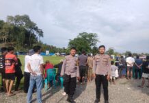 Polsek Sarudu Kawal Ketat Turnamen Sepak Bola Bringin Cup I, Pertandingan Berjalan Aman dan Meriah