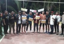 Masyarakat Tumpah Ruah Saksikan Final Volly Ball Desa Ako HUT ke-80 RI