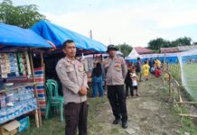 Polsek Sarudu Turunkan Personel Amankan Jalannya Turnamen Sepak Bola Beringin Cup I