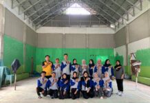 Polsek Bambalamotu Hadiri Kegiatan Senam Sehat Bersama Mahasiswa KKN Universitas Tadulako Angkatan 113 Di Desa Kalukunangka