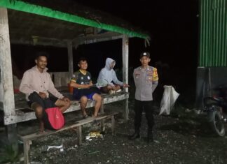 Polsek Sarudu Gelar Patroli Blue Light, Ajak Warga Bersinergi Menjaga Kamtibmas