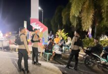 Polisi Hadir di Tengah Malam: Sat Samapta Pasangkayu Jaga Kota Tetap Aman