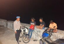 Patroli Blue Light Polsek Sarudu, Wujud Kehadiran Polisi Jaga Kamtibmas di Malam Hari