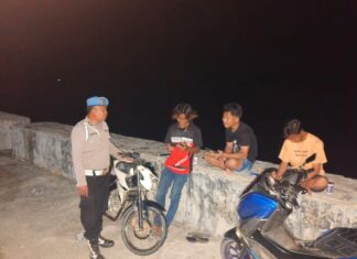 Patroli Blue Light Polsek Sarudu, Wujud Kehadiran Polisi Jaga Kamtibmas di Malam Hari