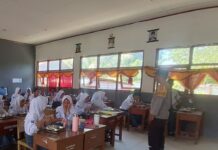 Polsek Baras Intensif Pantau Program Makanan Bergizi Gratis di Sekolah-Sekolah Sarudu