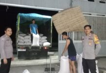 Wujud Dukungan Program Pemerintah, Bhabinkamtibmas Dampingi Penyerapan Jagung Petani ke Bulog