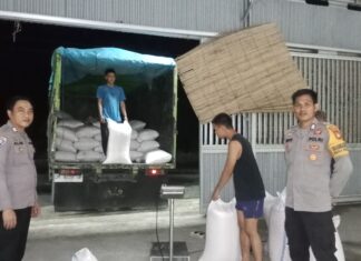 Wujud Dukungan Program Pemerintah, Bhabinkamtibmas Dampingi Penyerapan Jagung Petani ke Bulog