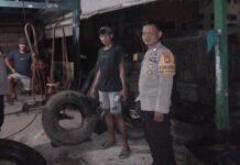 Antisipasi Gangguan Kamtibmas, Polsek Sarudu Laksanakan Patroli Blue Light